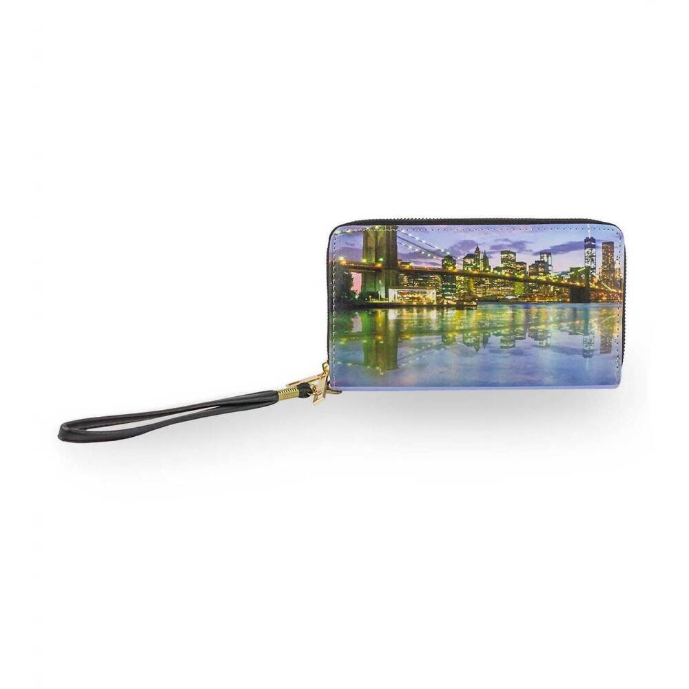NEW REBECCA & RIFKA women's nyc wristlet wallet in skyline